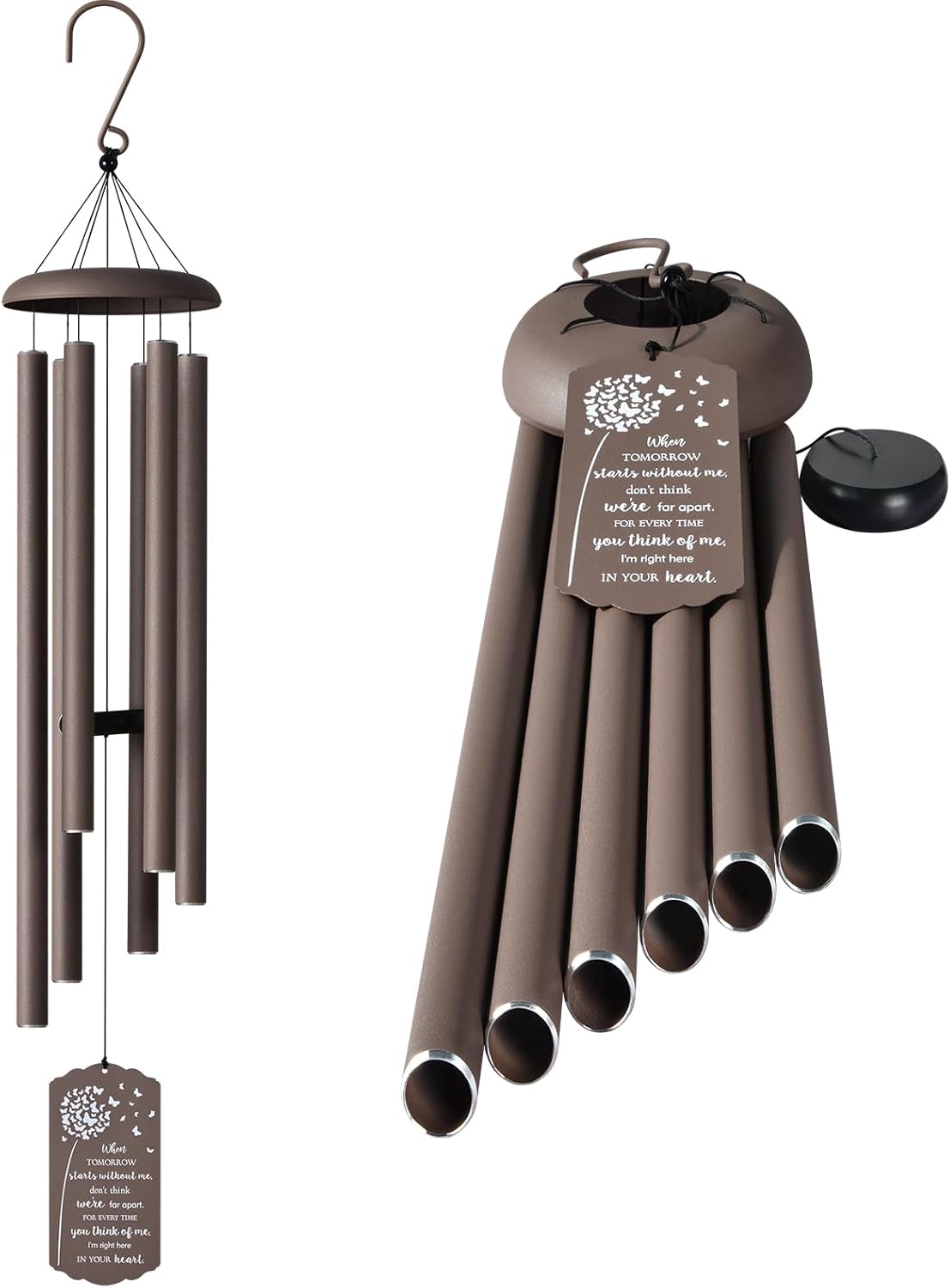 Large Wind Chimes Outside Deep Tone Memorial Wind Chime for Loss of Loved one,Sympathy Gift for Bereavement,Condolence,Funeral, Big Hanging Decor for Your Garden,Yard and Patio