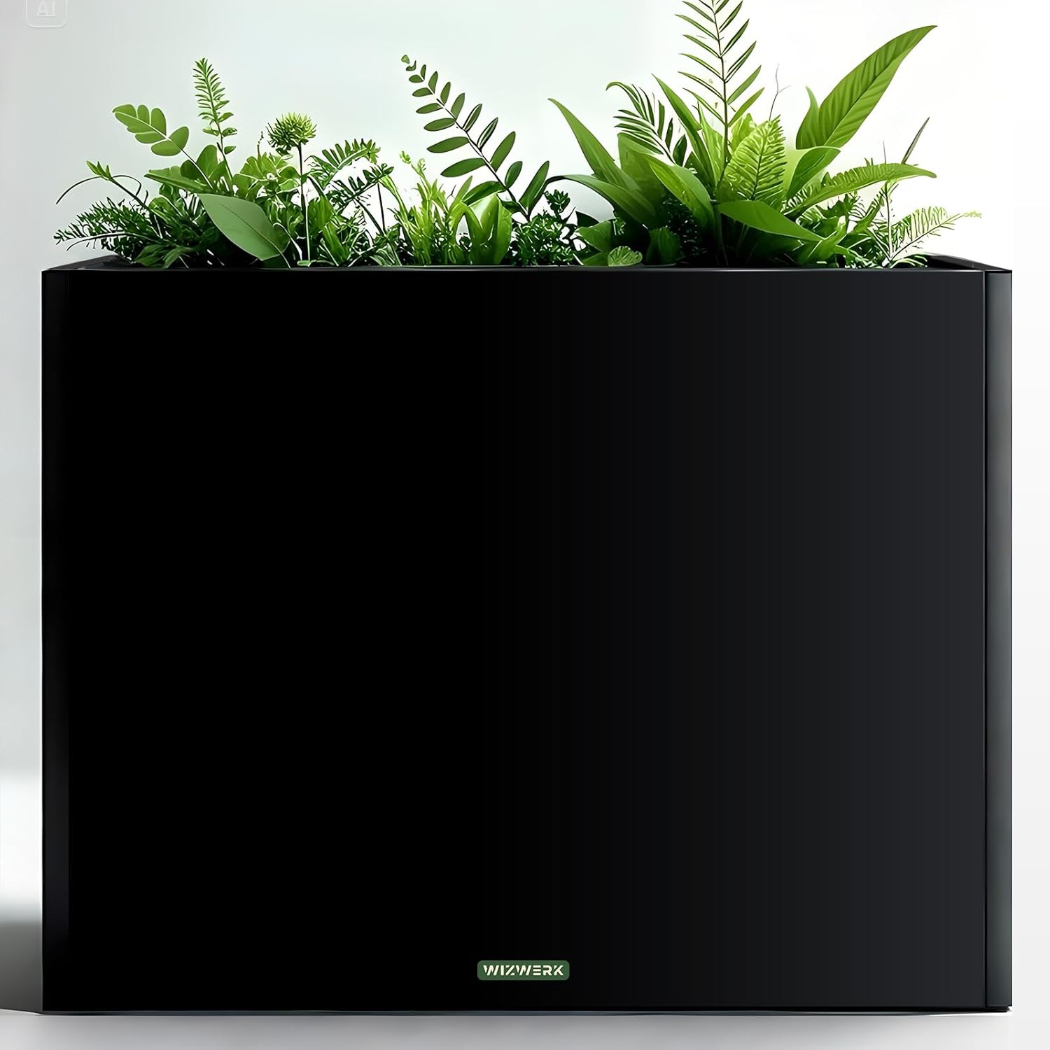 Modern Metal Planter Box 36" L x 9" W x 26" H – Rectangular Galvanized Steel Raised Garden Bed with Drainage Holes & Removable Shelf – Sleek Outdoor & Indoor Flower Planter for Patio, Yard & Porch