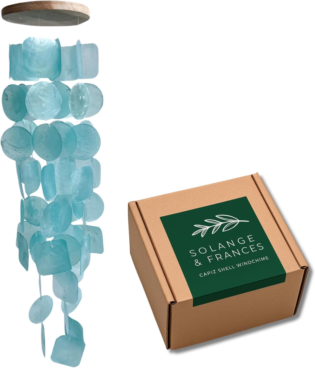 Solange & Frances Turquoise Sea Glass Wind Chimes for Outside - Ideal Gifts for Women Who Have Everything. Unique Valentines Day Gifts for Her, Valentines Gift Ideas