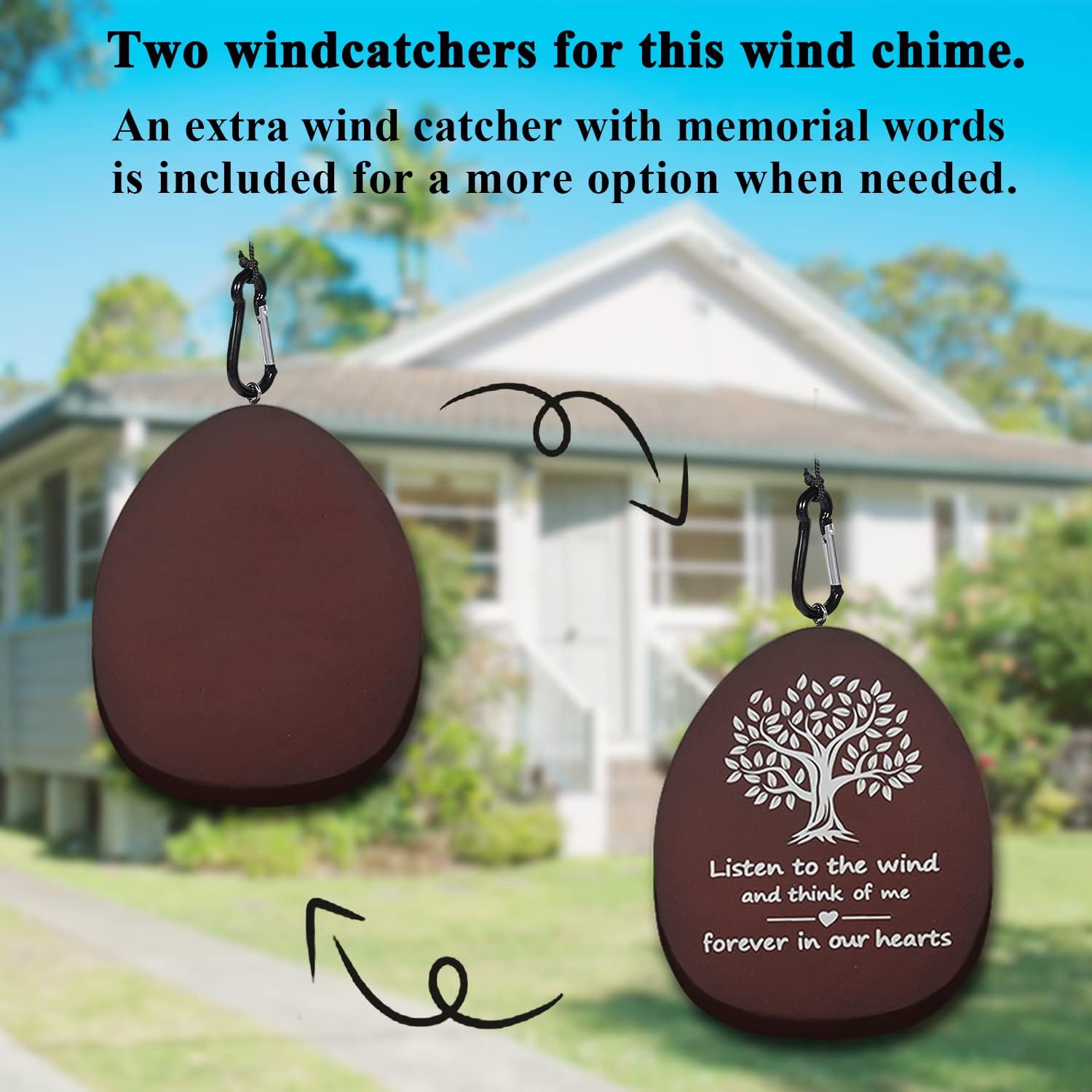 Large Wind Chimes Outside Deep Tone Memorial Wind Chime for Loss of Loved one,Sympathy Gift for Bereavement,Condolence,Funeral, Big Hanging Decor for Your Garden,Yard and Patio
