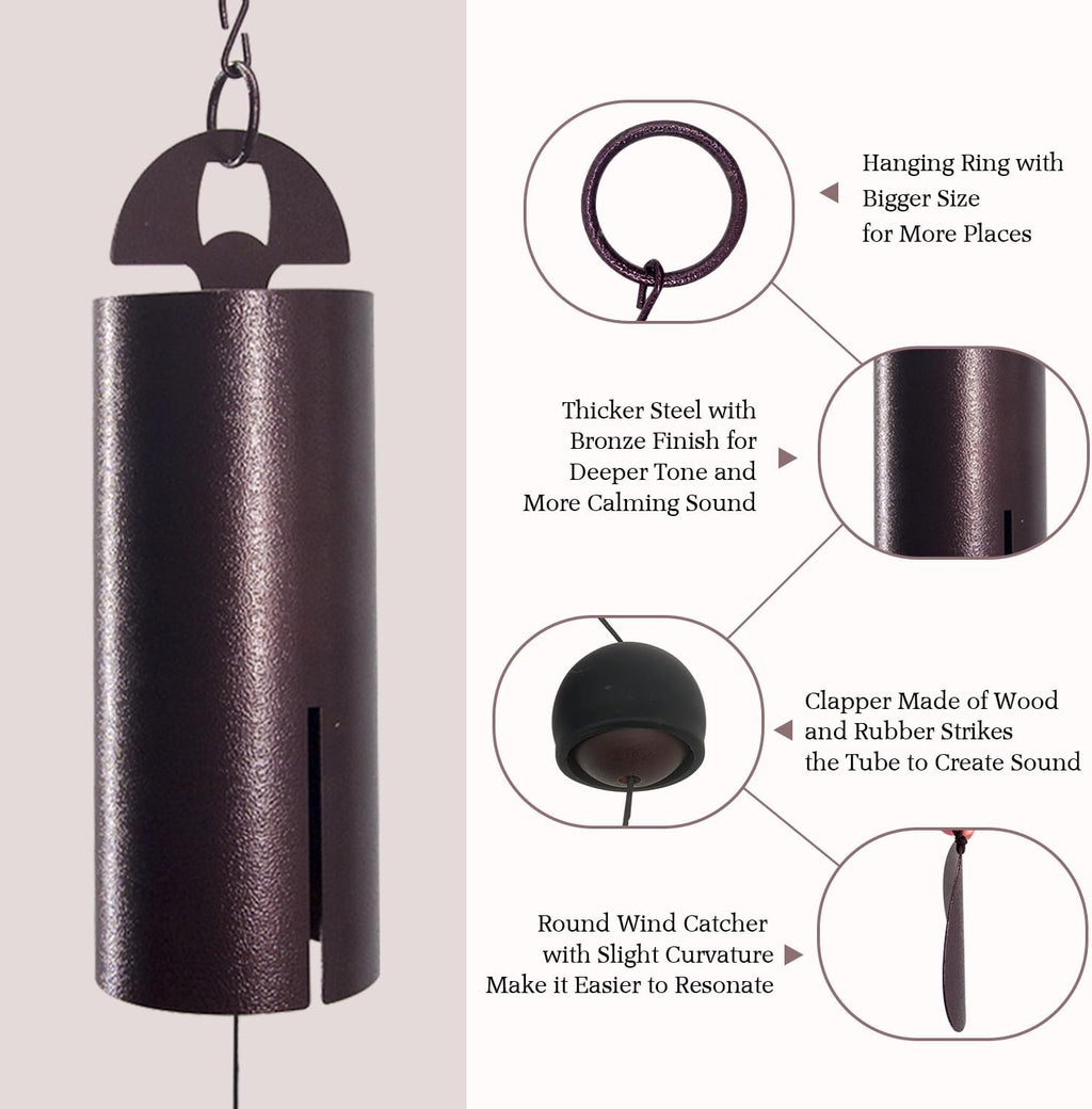 ASTARIN Wind Chimes for Outside Deep Tone Heroic Windbell Deep Resonance Serenity Bell Outdoor Decor for Patio,Yard,Porch,Garden
