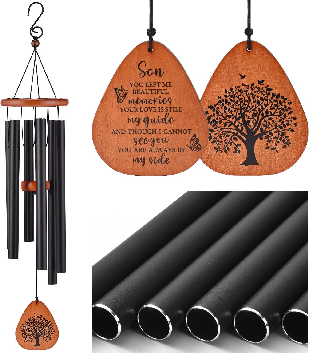 Memorial Wind Chimes for Loss of Loved One, Sympathy Wind Chimes Gift, Bereavement Gifts, Beautiful Outdoor Garden Decor with Soothing Melodic Tones