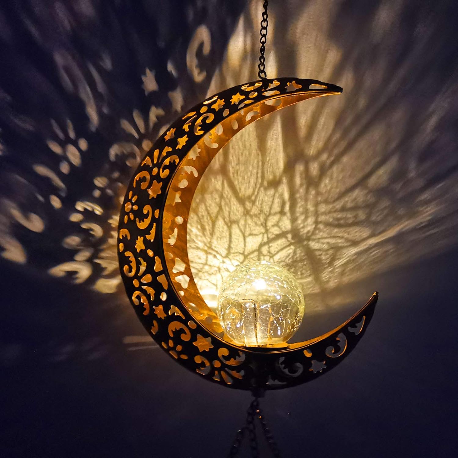 Outdoor Moon Light Wind Chimes, Mom Gift Moon Gifts, Mother Decor, Garden Gifts, Sympathy Wind Chimes Outdoor for mom, Grandma, Memorial Wind Chime.