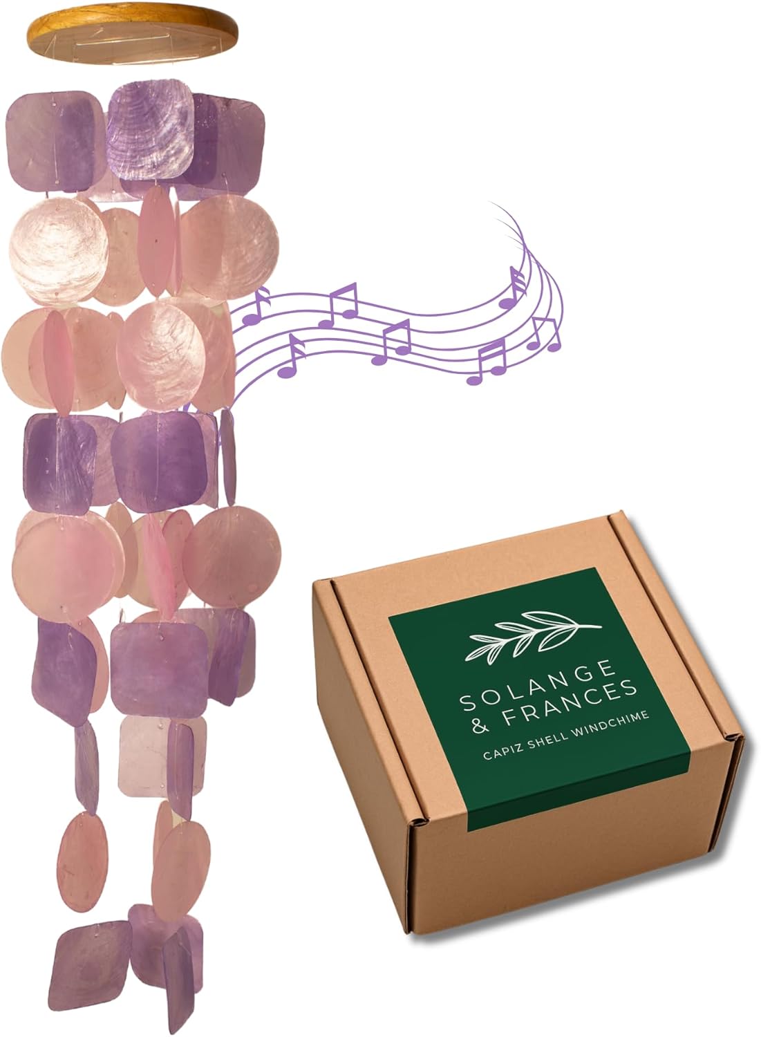 Solange & Frances Turquoise Sea Glass Wind Chimes for Outside - Ideal Gifts for Women Who Have Everything. Unique Valentines Day Gifts for Her, Valentines Gift Ideas