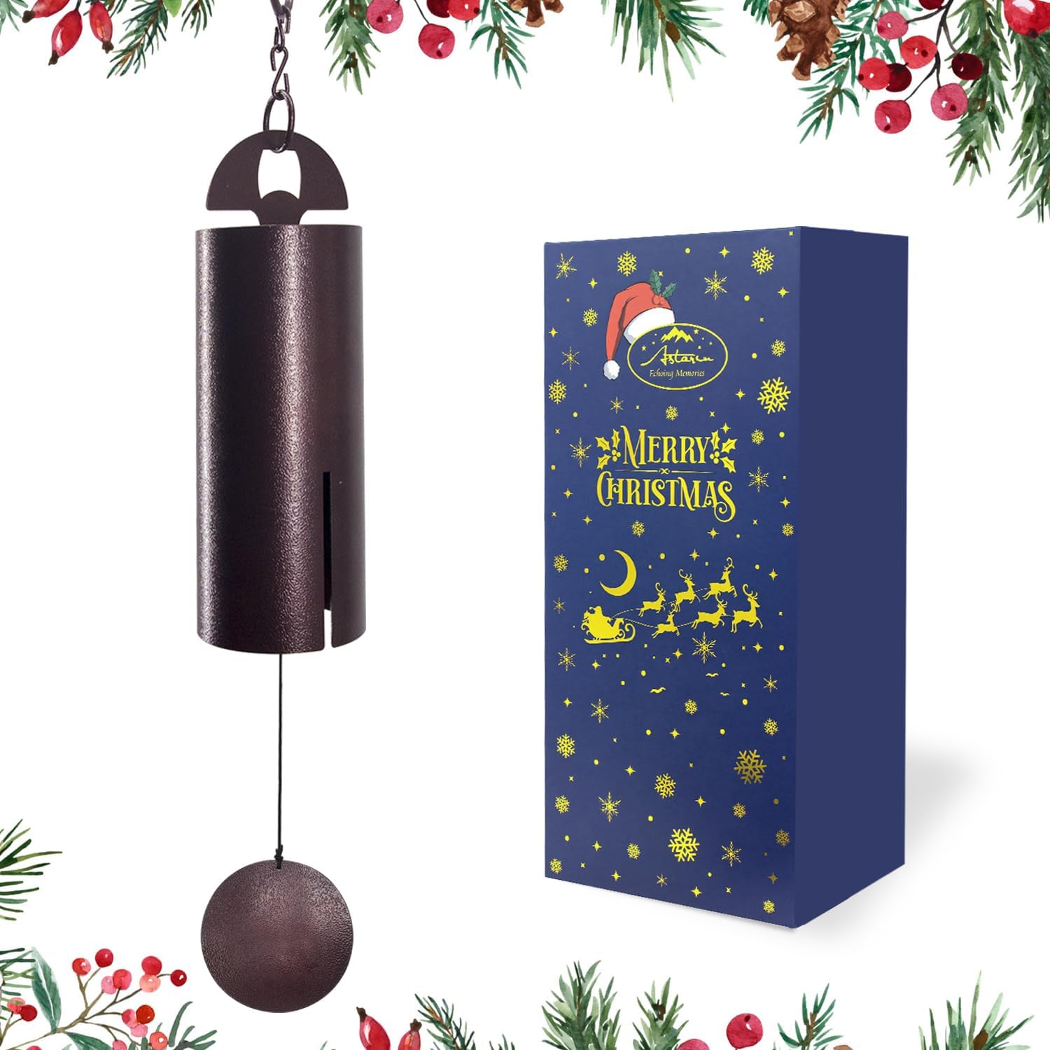 ASTARIN Wind Chimes for Outside Deep Tone Heroic Windbell Deep Resonance Serenity Bell Outdoor Decor for Patio,Yard,Porch,Garden