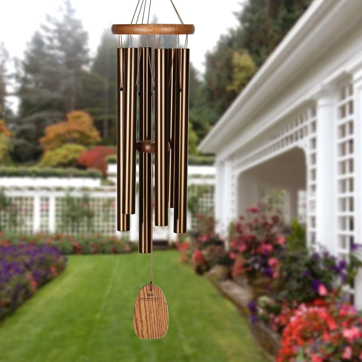 Woodstock Wind Chimes Amazing Grace Chime Medium (24'') Bronze Wind Chime Inspirational and Memorial Gifts Wind Chimes for Outside Patio Home or Garden Decor
