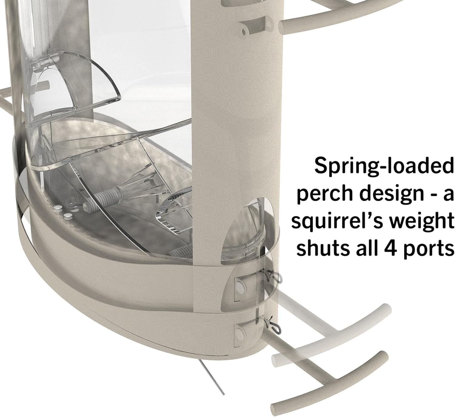 More Birds X-1 Squirrel-Proof Bird Feeder with 4.2-Pound Bird Seed Capacity and Four Feeding Ports
