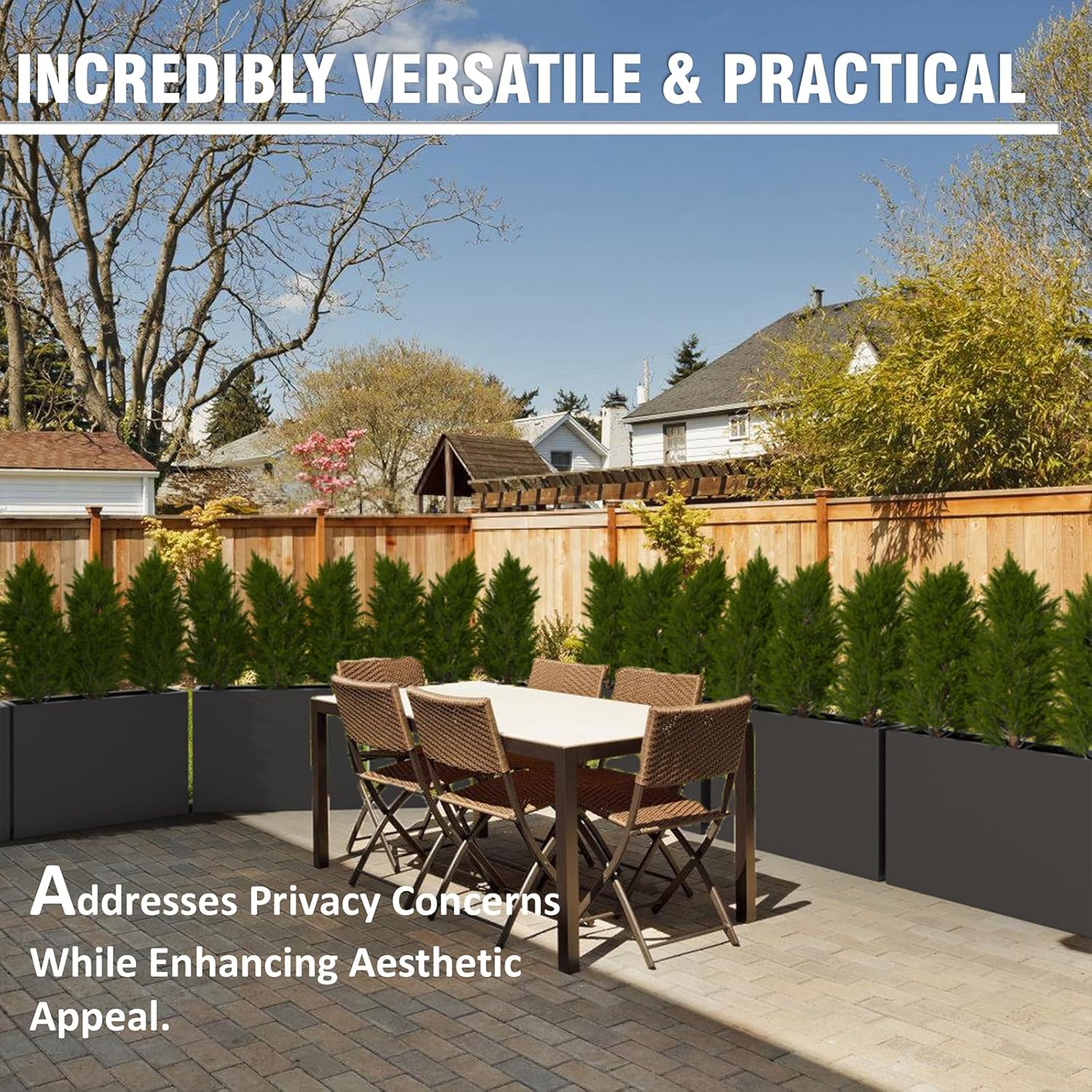 Modern Metal Planter Box 36" L x 9" W x 26" H – Rectangular Galvanized Steel Raised Garden Bed with Drainage Holes & Removable Shelf – Sleek Outdoor & Indoor Flower Planter for Patio, Yard & Porch