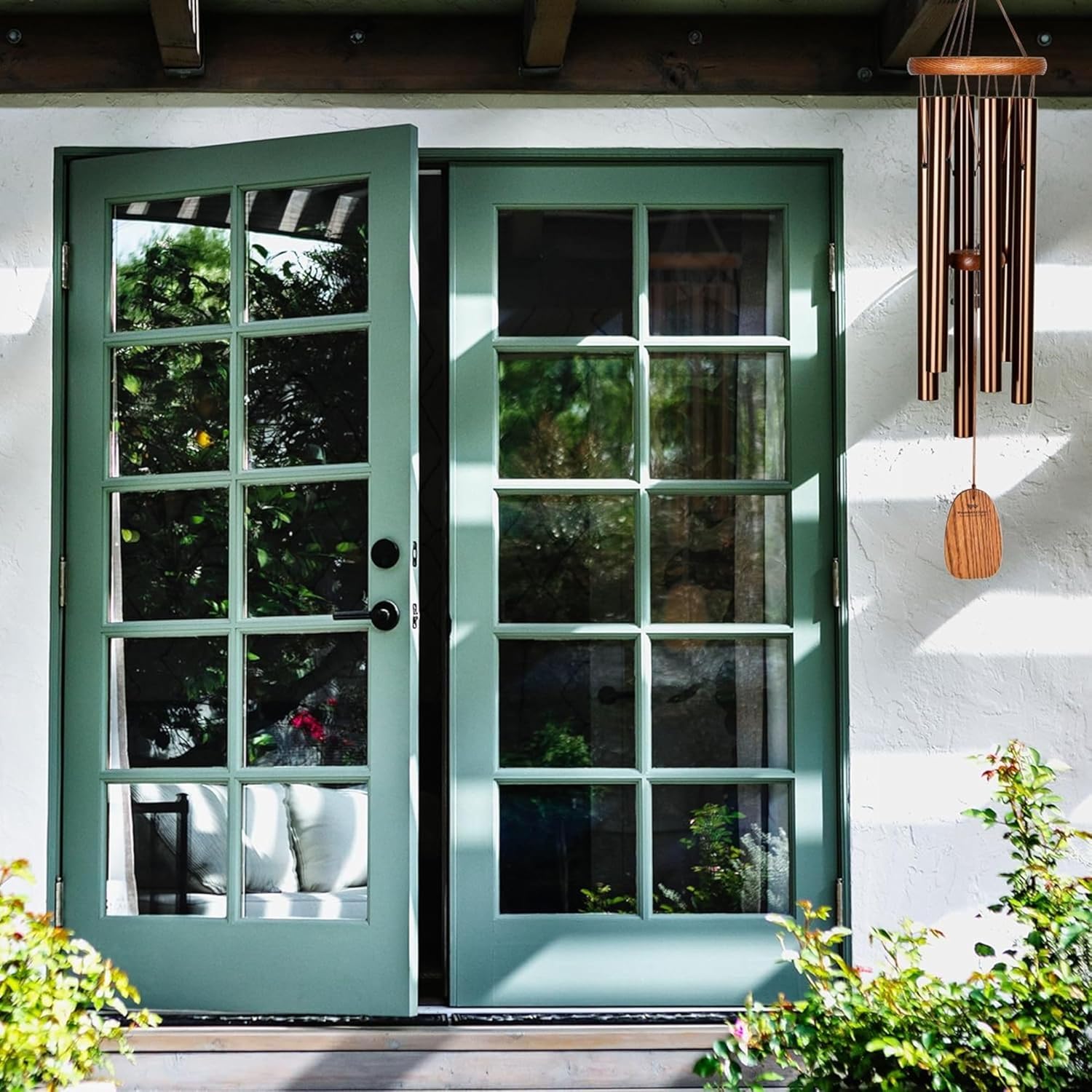 Woodstock Wind Chimes Amazing Grace Chime Medium (24'') Bronze Wind Chime Inspirational and Memorial Gifts Wind Chimes for Outside Patio Home or Garden Decor